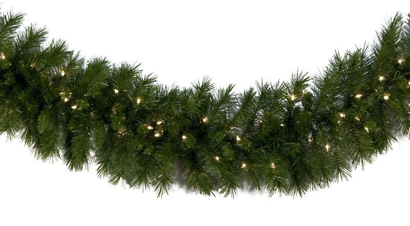 Wintergreen 21143 Dunhill Fir Prelit Holiday Garland, Clear Lights
