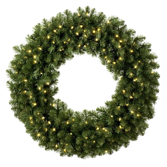 Wintergreen 18882 72" Commercial Sequoia Fir Prelit Wreath, 600 Clear Mini Lights Item Number: 18882
