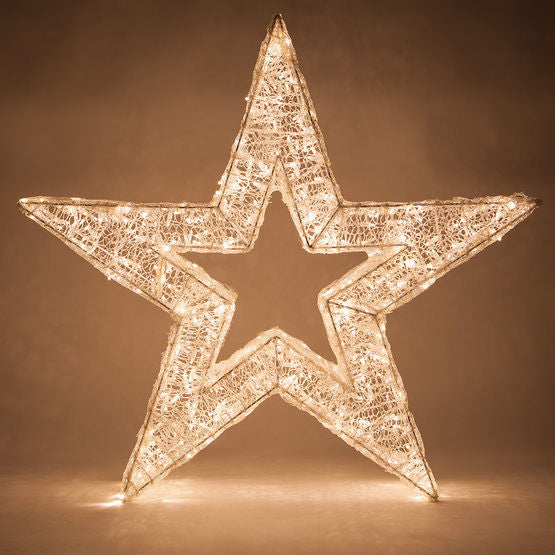 Wintergreen P14156 Warm White Led Five Point Dimensional Star - JACE Supply